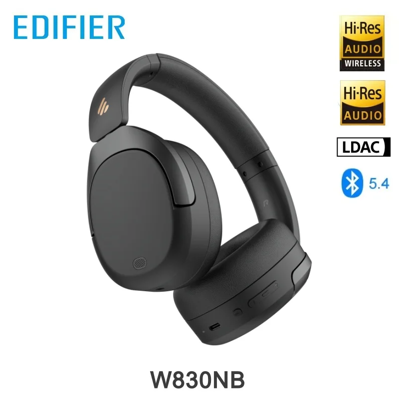 

Беспроводные наушники Edifier W830NB Bluetooth 5.4, гарнитура с активным шумоподавлением и высоким разрешением, складные накладные наушники LDAC -45 дБ ANC 94H