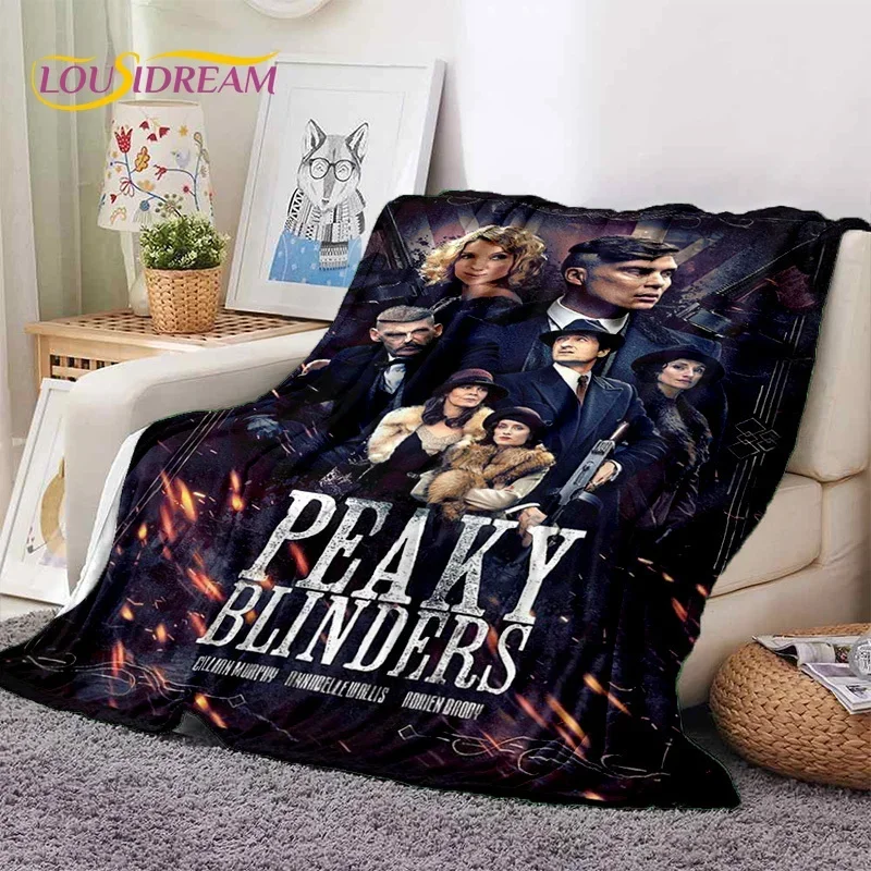 3D P-Peaky Blinders Tommy Shelby Soft Flannel Blanket for Beds Bedroom Sofa Picnic,Throw Blanket for Cover Outdoors Leisure Gift