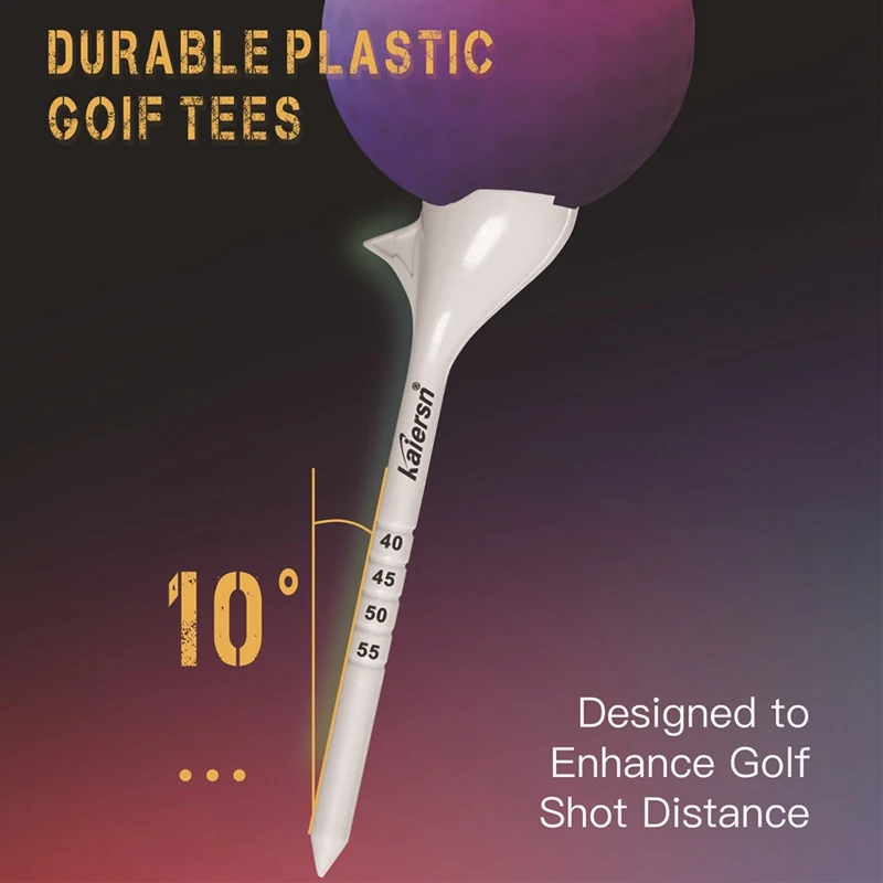 Golf Tee Box with Scale, 10 ° Durable Ball Holder, Gift