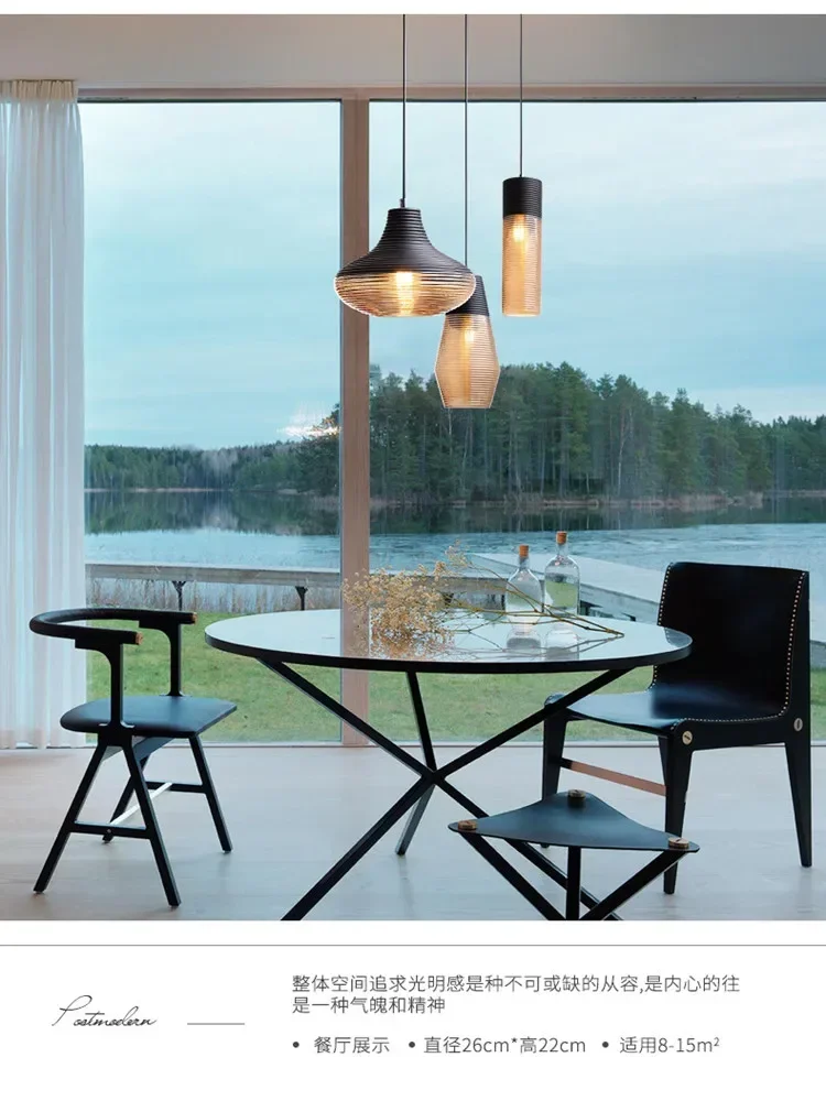 

Nordic Small Chandelier Modern Simple Creative Art Glass for Cafe Bar Personalized Restaurant Lighting