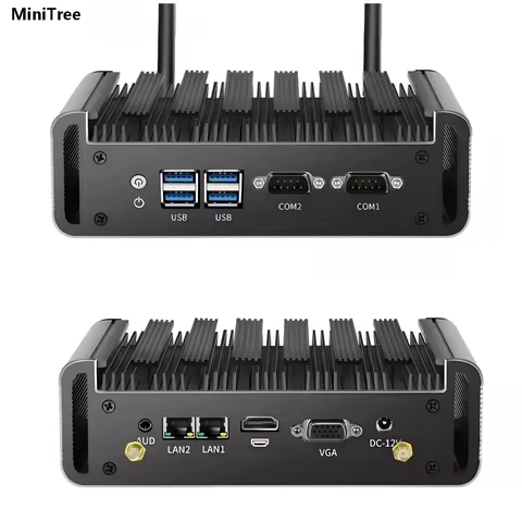 NUC Mini PC Desktop Core i3 1115G4 i5 1135G7 i7 1165G7 2xLAN 2xCOM Linux Fanless Business Office Industrial Mini Computer HD VGA