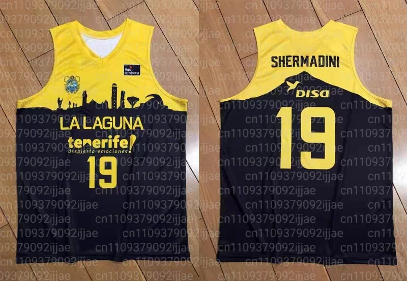 2026 Spanien Teneriffa ACB Basketball Heimtrikot Neuankömmling 3D-gedrucktes Schnelltrocknendes Heim- und Auswärtstrikot T-Shirts Familien-Set – Detail 4