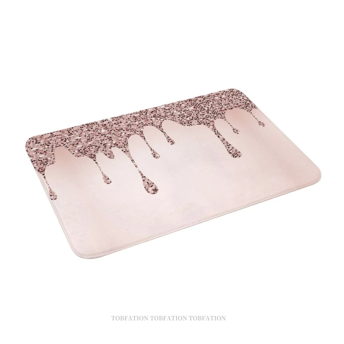 Dripping Glitter Non-slip Doormat Pink Dripping Chic Bath Kitchen Mat Outdoor Carpet Indoor Pattern Decor