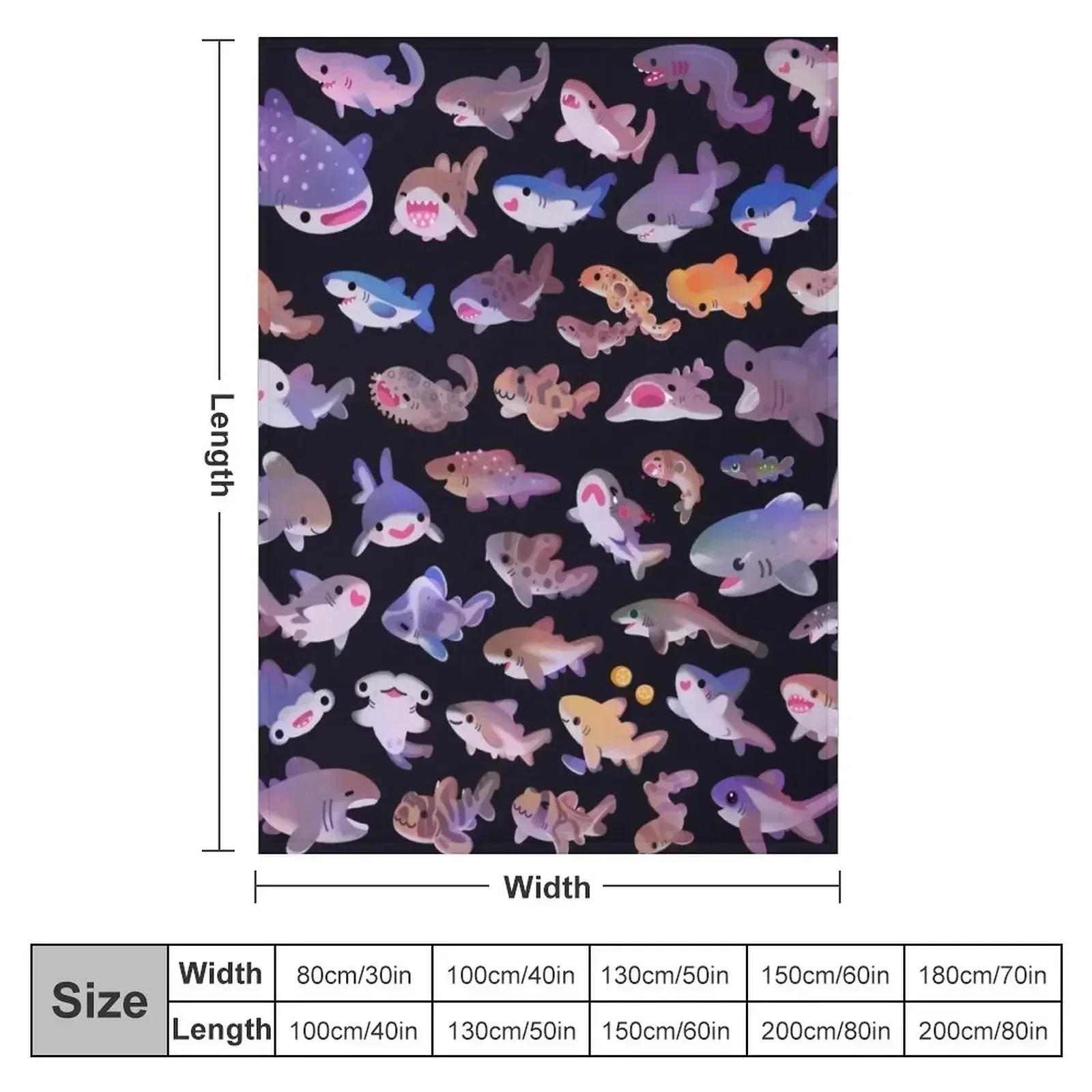 Shark day - combine Throw Blanket Moving Flannel Fabric Multi-Purpose Bed linens Blankets For Sofas Baby Blankets