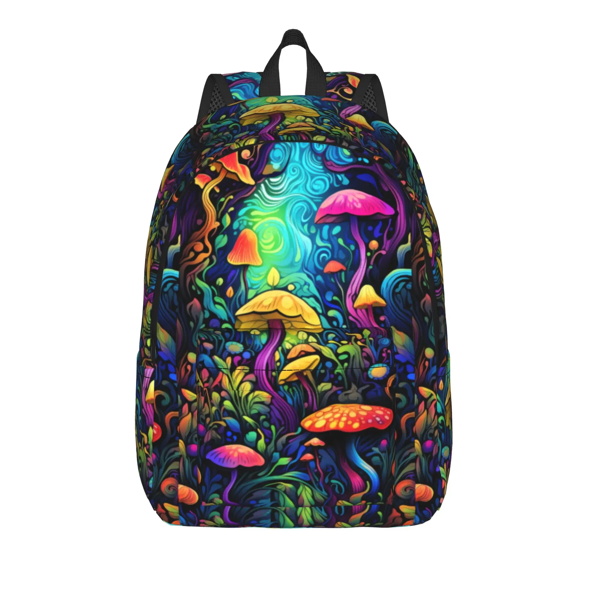 Novel Fun Trippy Mushroom Fantasy Art Backpack Workout Backpacks Student Streetwear Bags High Quality Lightweight Rucksack
