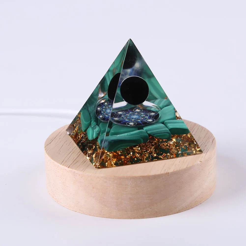Natural Tiger Eye Orgonite Pyramid Crystals Energy Reiki Chakra Multiplier Amethyst Meditation Lucky Wealth Stone Crafts Jewelry