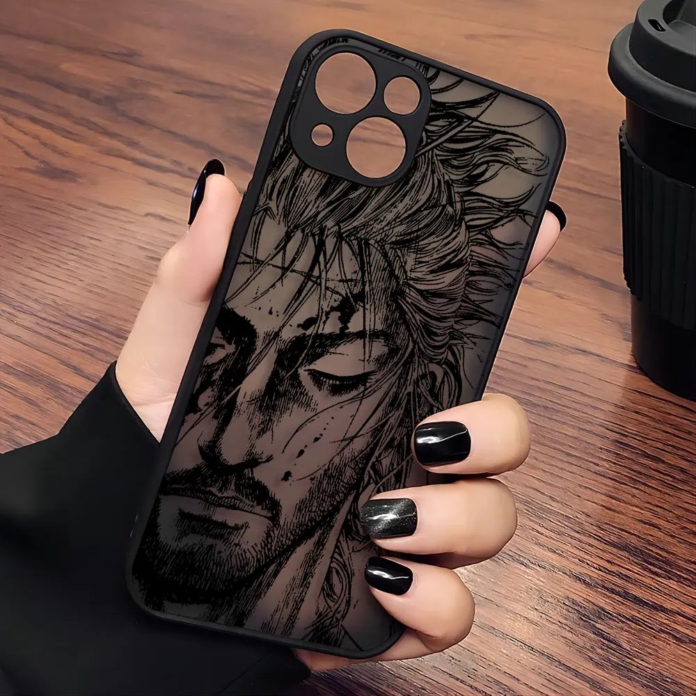 Japanese Vagabond Samurai Phone Case For iPhone 15 14 13 12 11 Mini Pro Max X XR XSMax 7 8 Plus Matte Transparent Back Cover