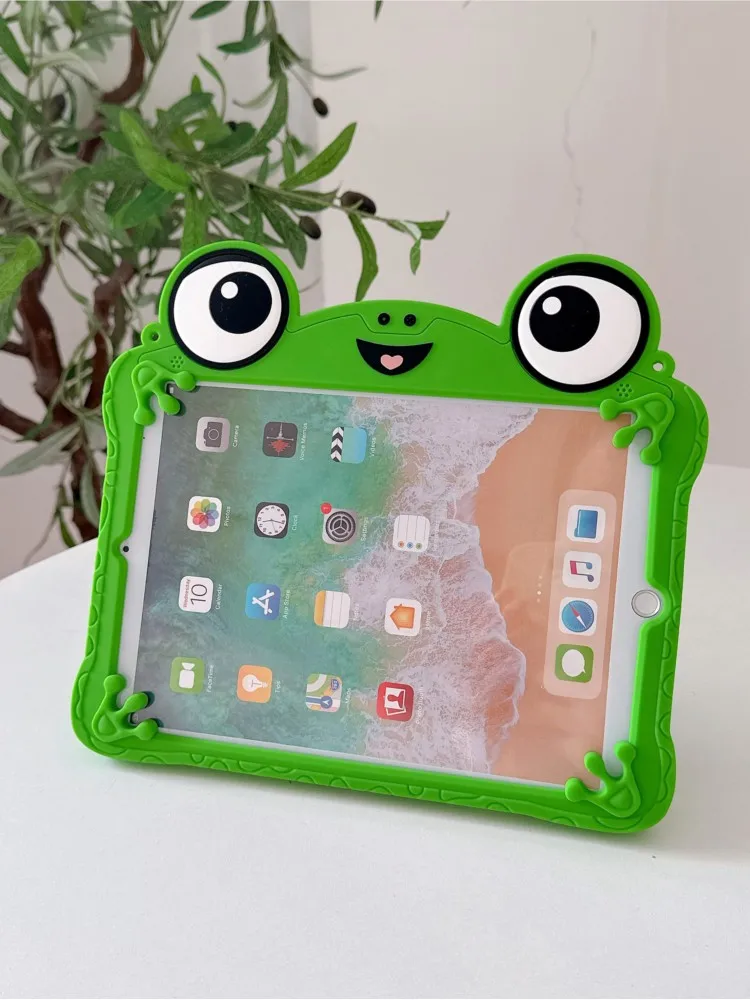 3D Urocze Silikonowe Etui na Tablet dla Dzieci z Motywem Żaby, z Paskiem na Ramię, Pasujące do iPad 7/8/9 generacji, Air1/2/3, Pro 9.7/10.2/10.5/11 cali — zdjęcie produktu 7
