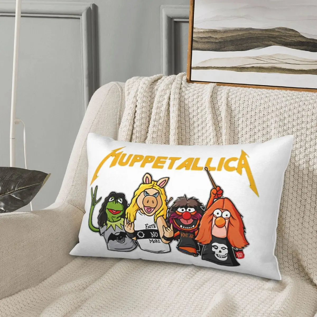

Muppetallica - Muppets Rectangle Pillowcase Cushion Cover Decorative Bedroom Bed Home Comfort Throw Pillow