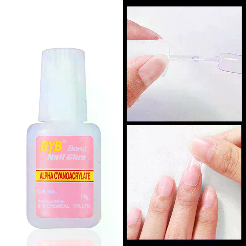 10g Nail Glue With Applicator Brush For Fake Nails Clear Strong Glue Manicure Fast Drying False Tips Tool fake nails glue