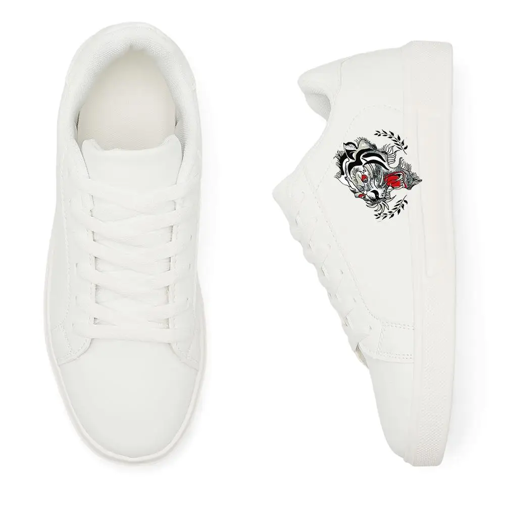 حذاء رياضي شبكي أبيض للجنسين: كاجوال رياضي - خفيف الوزن ومسامي، غير قابل للانزلاق للمشي والقيادة، طلاء جرافيتي أبيض #5