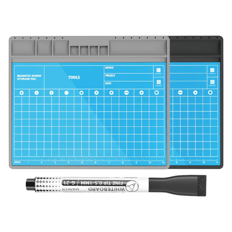 

TE-712 Силиконовая накладка с магнитным позиционированием, винт для ремонта мобильного телефона, магнитный коврик для памяти, доска для хранения, позиционирующий коврик для верстака