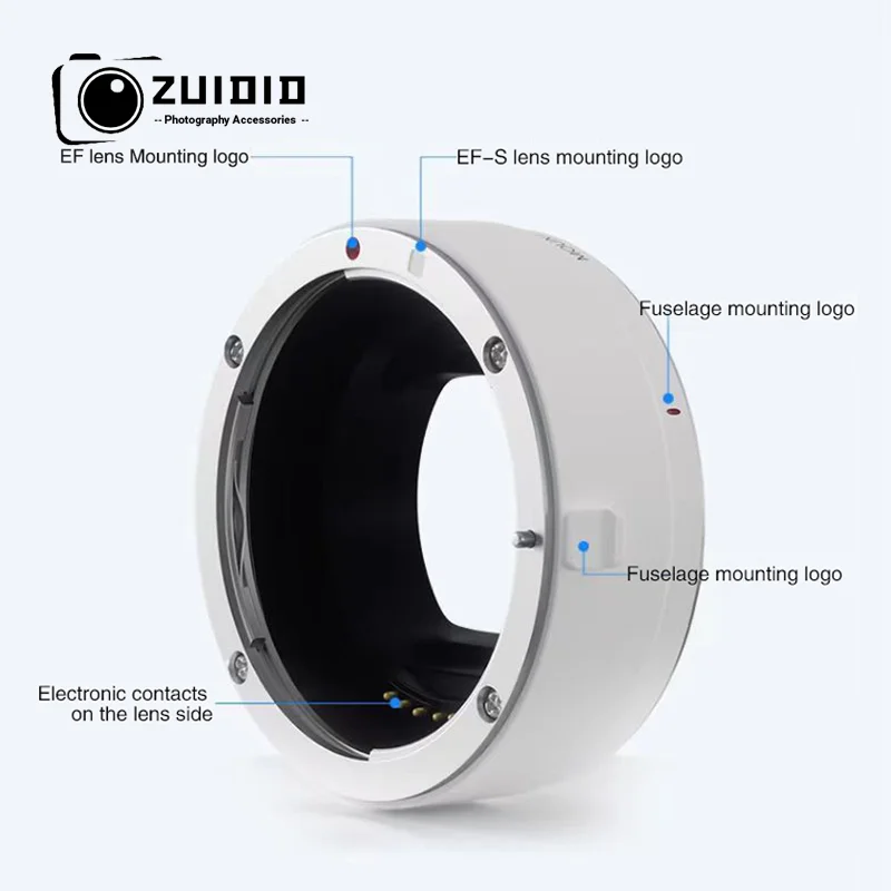 EF-EOSR Auto Focus Lens Adapter Ring F Full Frame Camera Mount for EF EF-S Lenses Compatible with EOSR EOSRP R5 R6 DSLR