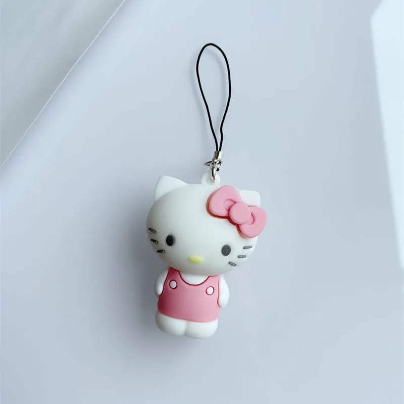 Creative new kawaii Cinnamoroll Hello Kitty My melody BadBadtz-maru Keroppi mobile phone pendant girl heart Sanrio cute lanyard