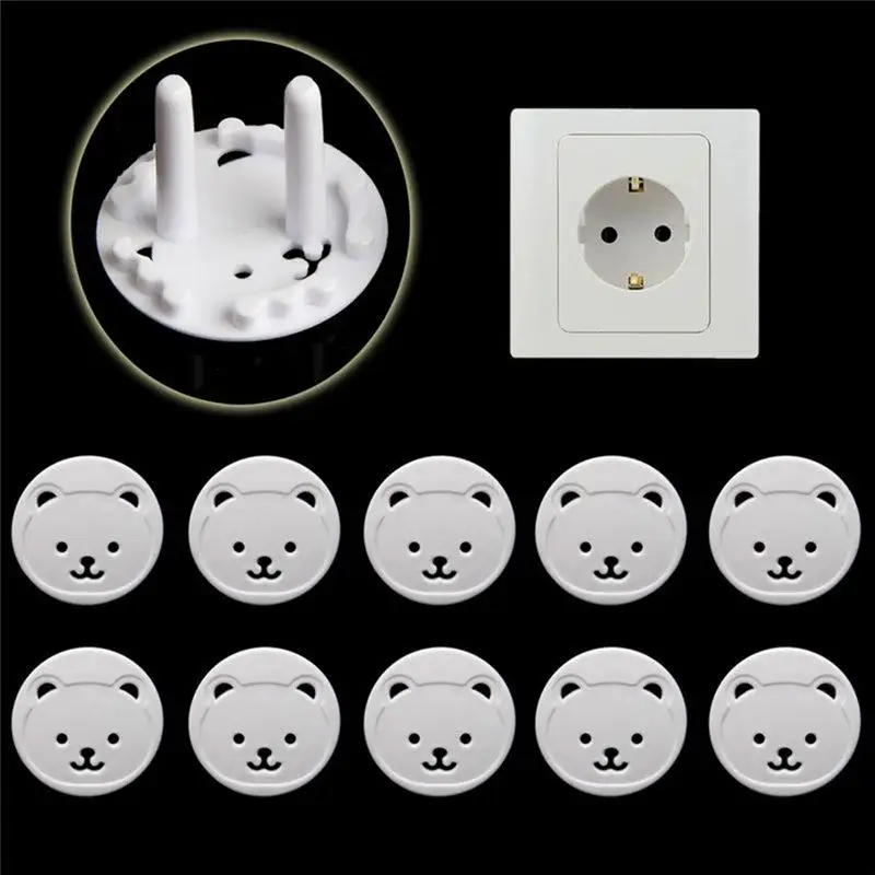 Electric Shock Protection Provides Electrical Safety Baby Electrical Safety Cute Bear Pattern Eu Electrical Safety Eu Plug Cover