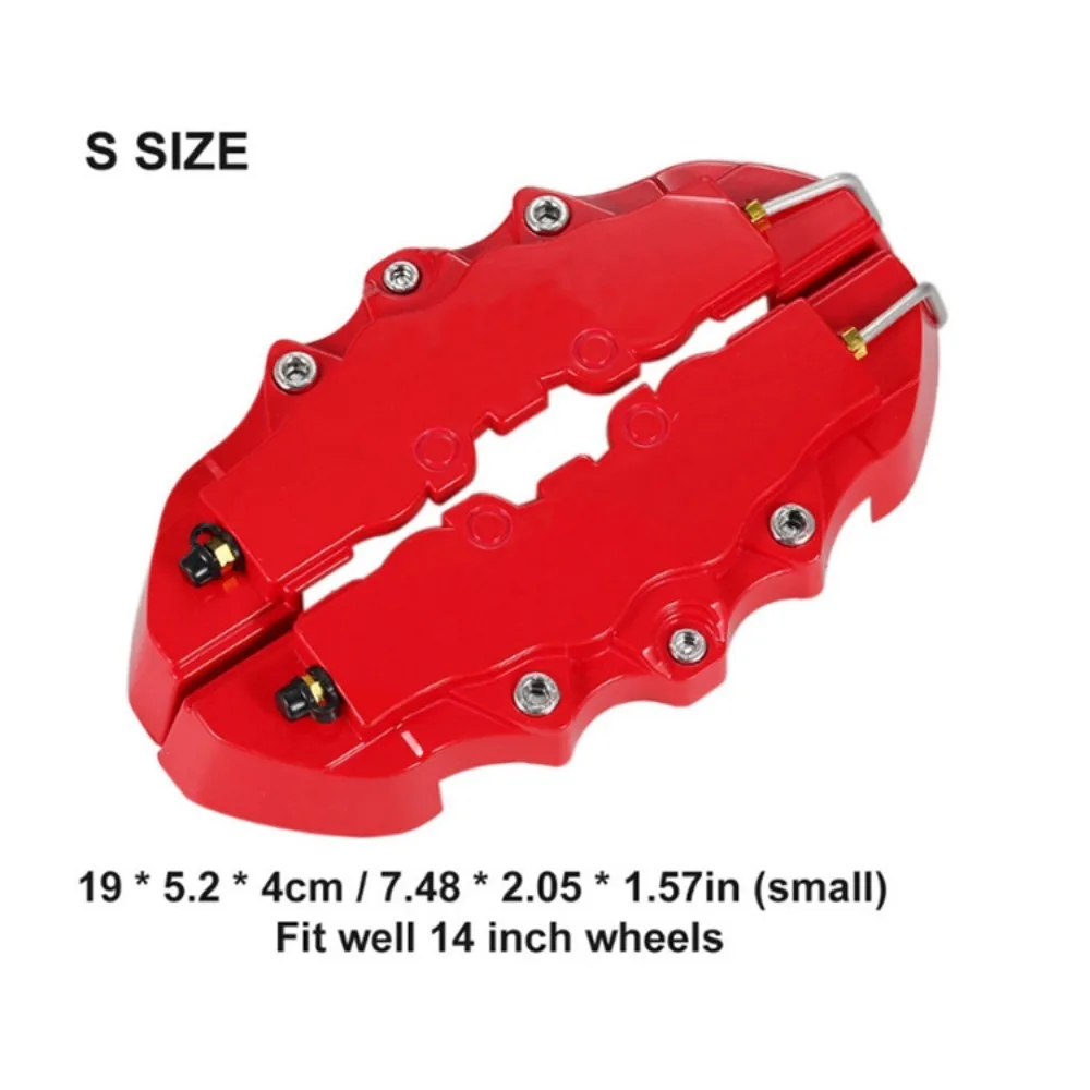 1pair ABS Plastic Car Brake Caliper Cover universal Front/Rear Durable Car Wheel Brake Cover 3D Brake Calliper Cover