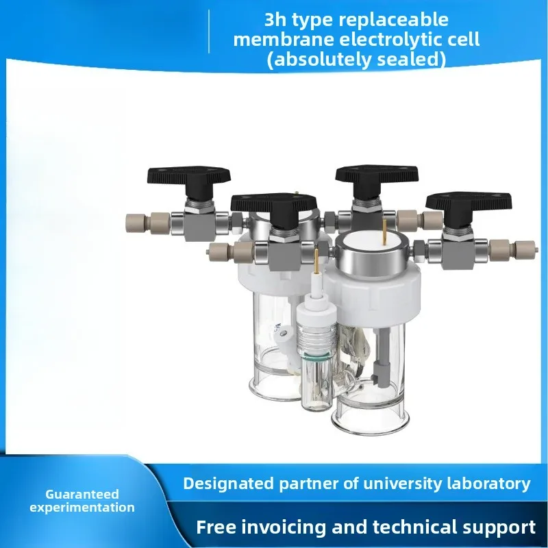 3H Type Membrane Exchangeable Electrochemical Cell Absolute Sealing Single Double Layer for Electrochemistry