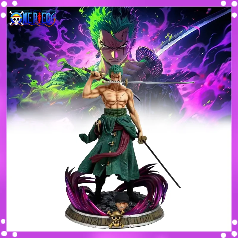 

21cm One Piece Action Figure Three-Knife Fighting Skill Roronoa Zoro Anime PVC Doll Model Figures Decorations Gift Birthday Toys