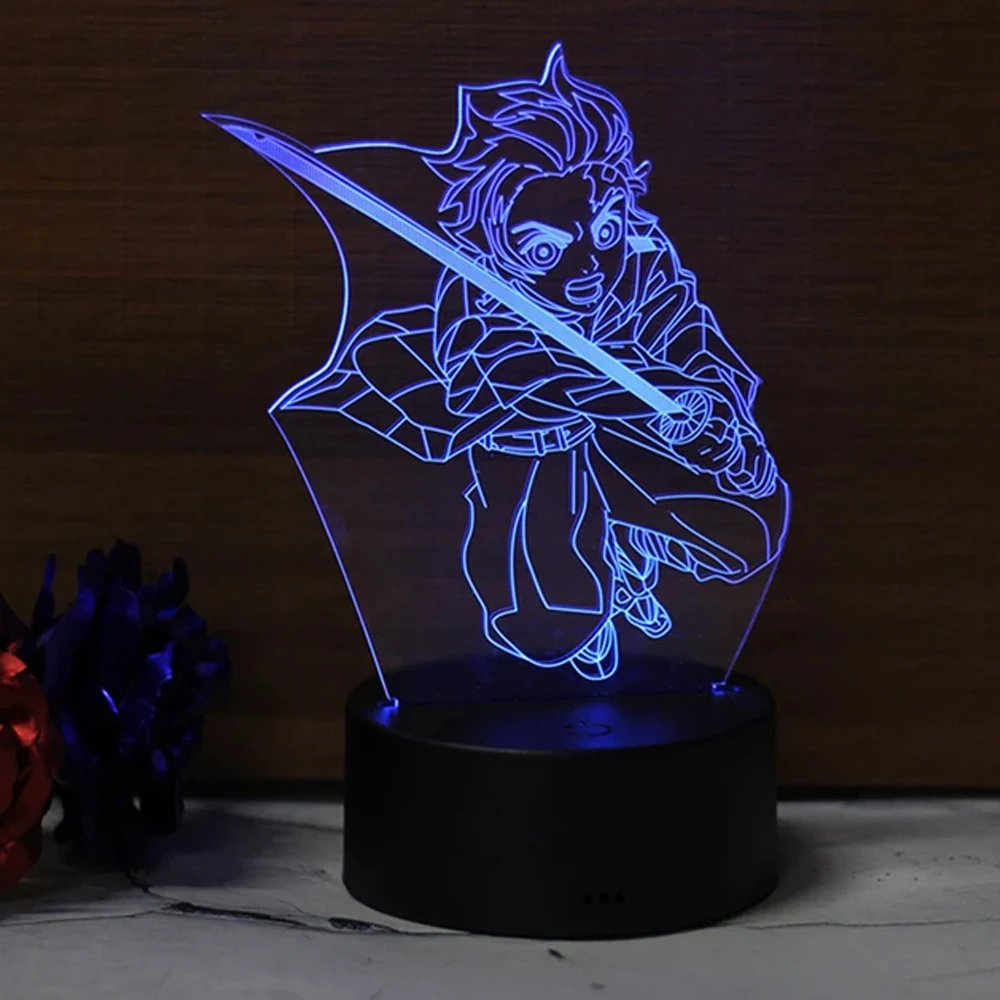 Demon Slayer Lâmpada LED para decoração do quarto, Kimetsu No Yaiba, Nezuko, Kamado Night Light, Comic Devil Killer, Gift for Room