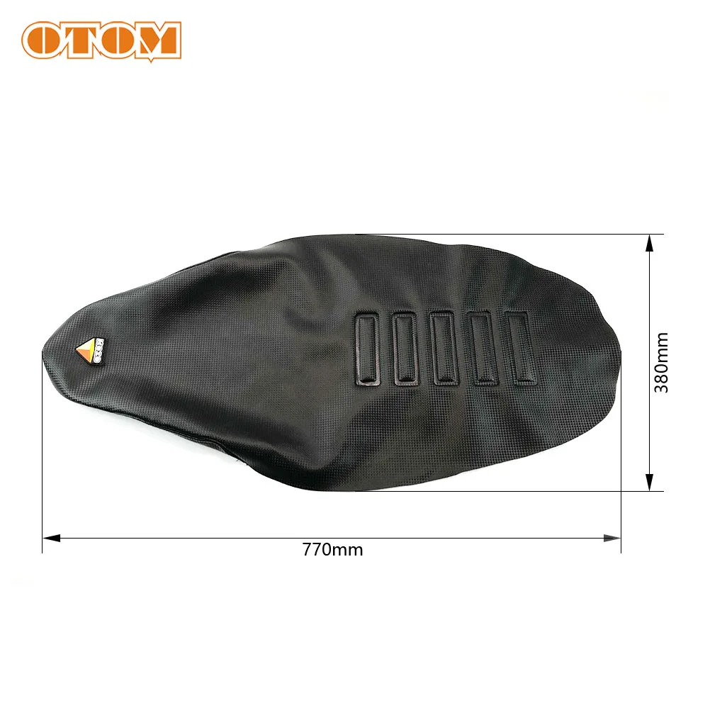 OTOM Universal Motocross Seat Cushion Cover For KTM HONDA YAMAHA Carbon Fiber Pattern Saddle Leather Anti-Skid Off-road Parts