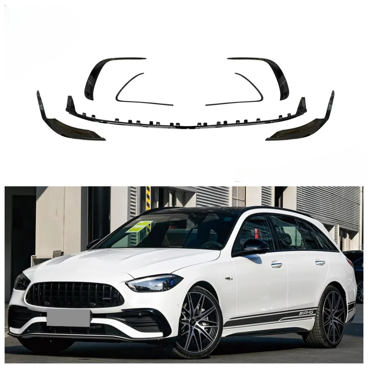 

Оптовый комплект обвесов для Mercedes-Benz W206 C-Class Sport: обновленный передний сплиттер C43