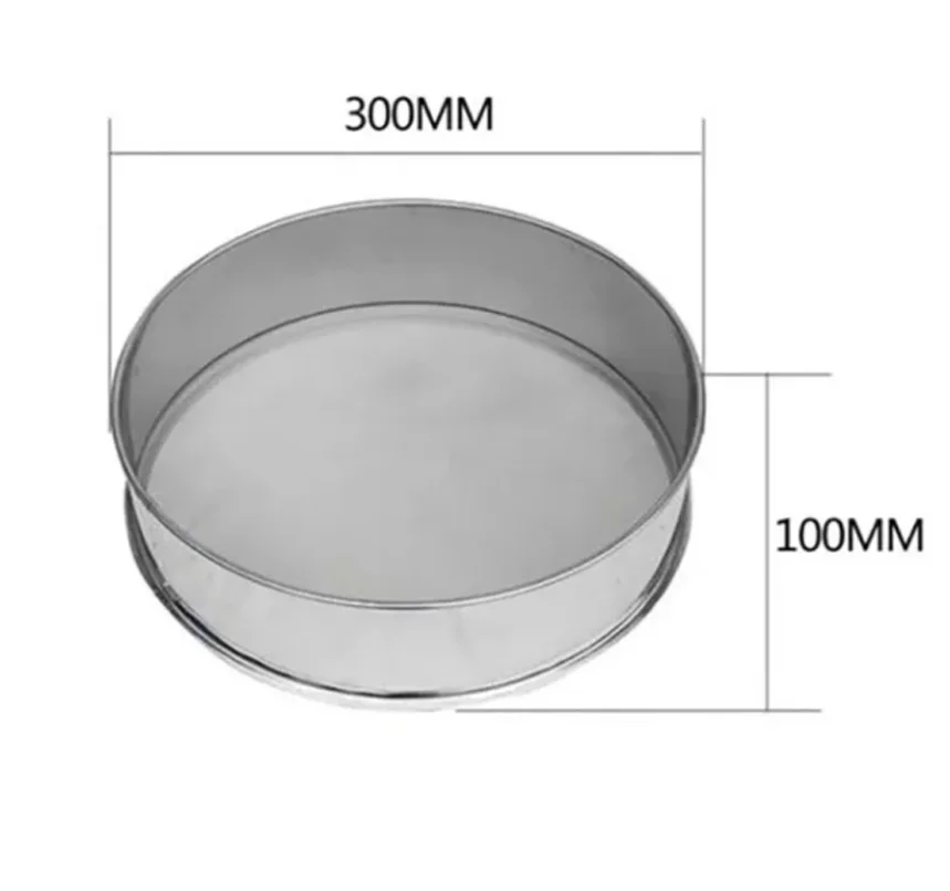 

Diameter 30CM Height 10CM 304 Stainless Steel Sieve For Electric Vibrating Machine Optional Mesh