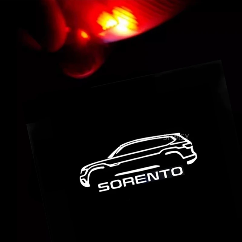 2Pcs LED Car Door Ghost Shadow Welcome Lights Courtesy Lamp  Projector Accessories For Sorento UM Prime 2015 2016 2017 2018-2020