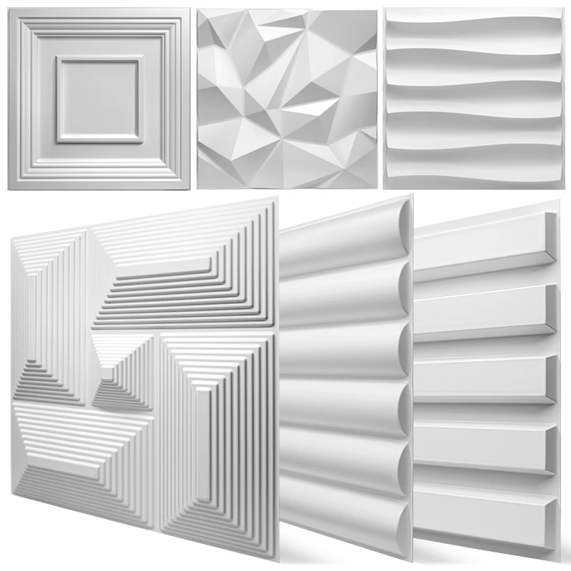 Painel de parede 3D não auto-adesivo para casa, arte geométrica adesivo, telha cerâmica, papel de parede para quarto, teto do banheiro, renovação