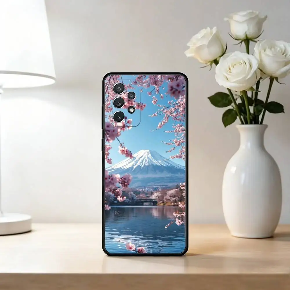 Natural M-Mountains Scenery Phone Case For Samsung S25,S24,S21,S22,S23,S30,Ultra,S20,Plus,Fe,Soft Silicone Black Cover