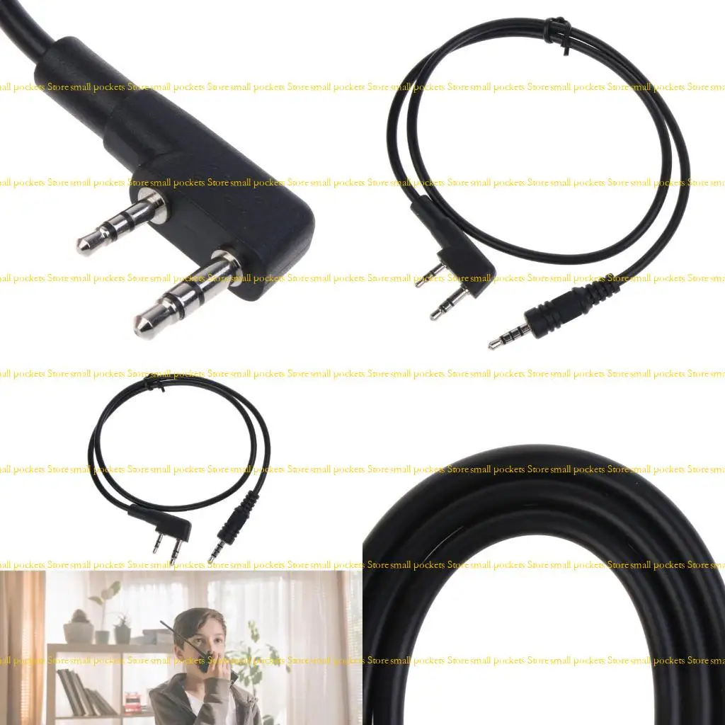 

R1WD 2-контактный разъем для гарнитуры K-типа с интерфейсом динамика 3,5 мм, аудиокабель-переходник для радио TK-240 UV-B6 UV-B5 UV-5R