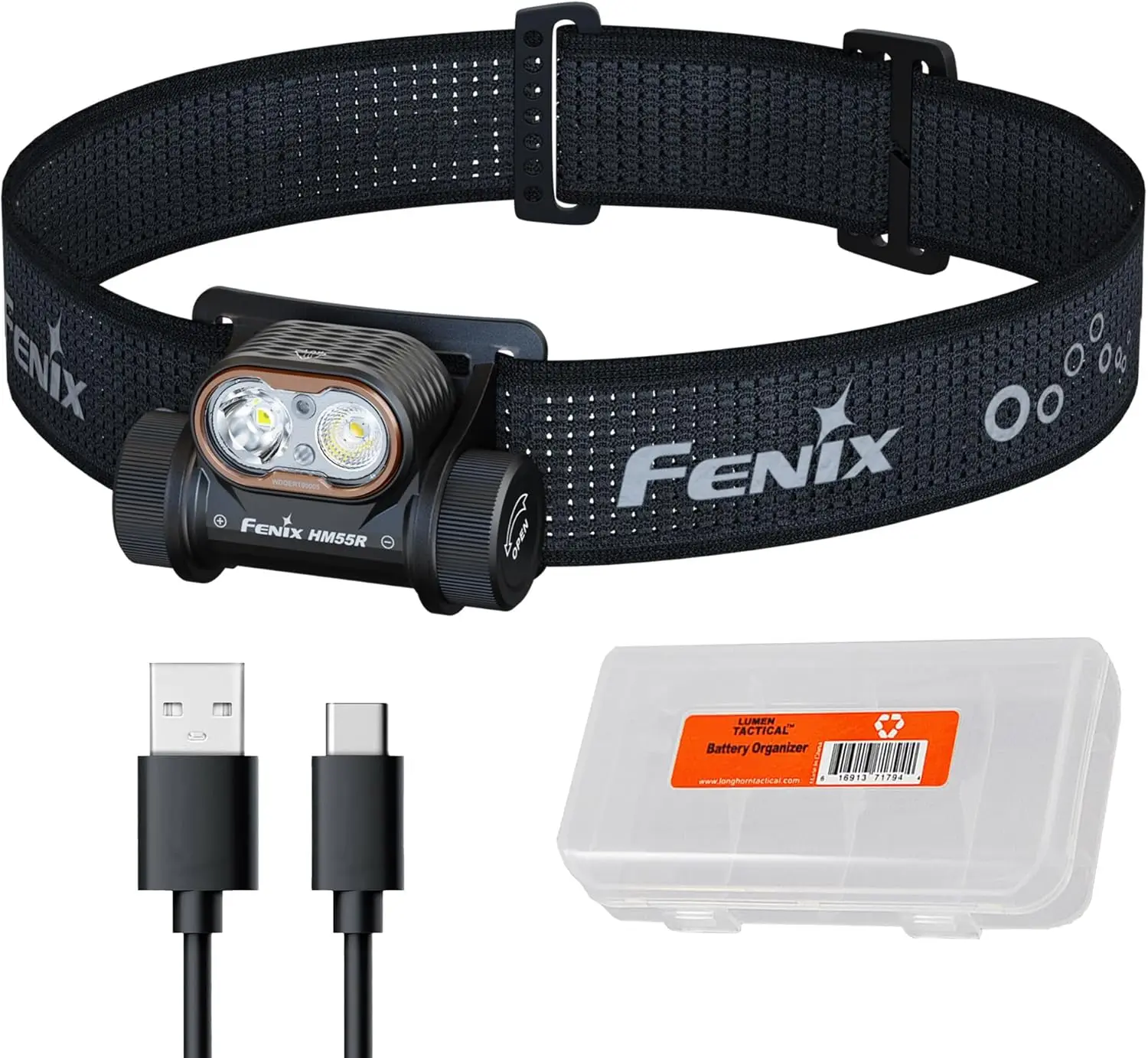 

HM55R Rechargeable Headlamp, 1200 Lumen, USB-C Charging, Waterproof, for Camping Hiking Running