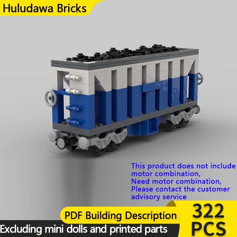 

City Car Model MOC Building Bricks 4-Axle Coal Train Carriage Modular Technology Children Holiday Gifts Assemble Toys Suit