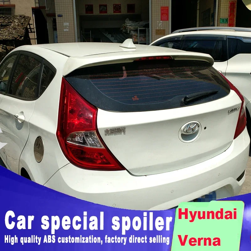 

2011 2012 2013 Rear Window Roof Spoiler for Hyundai Verna Hatchback High Quality ABS By Primer or DIY Color Paint Gloss Black