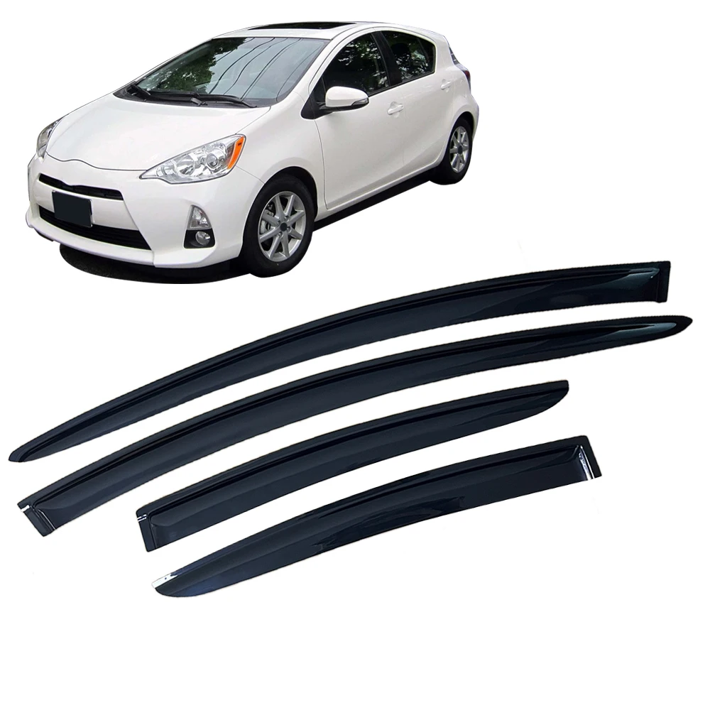 

Оконный козырек для TOYOTA PRIUS C 2012 2013 2014 2015 2016 2017 2018 2019 Weathershied Дверной козырек Ветер Солнцезащитные ограждения от дождя Боковое окно