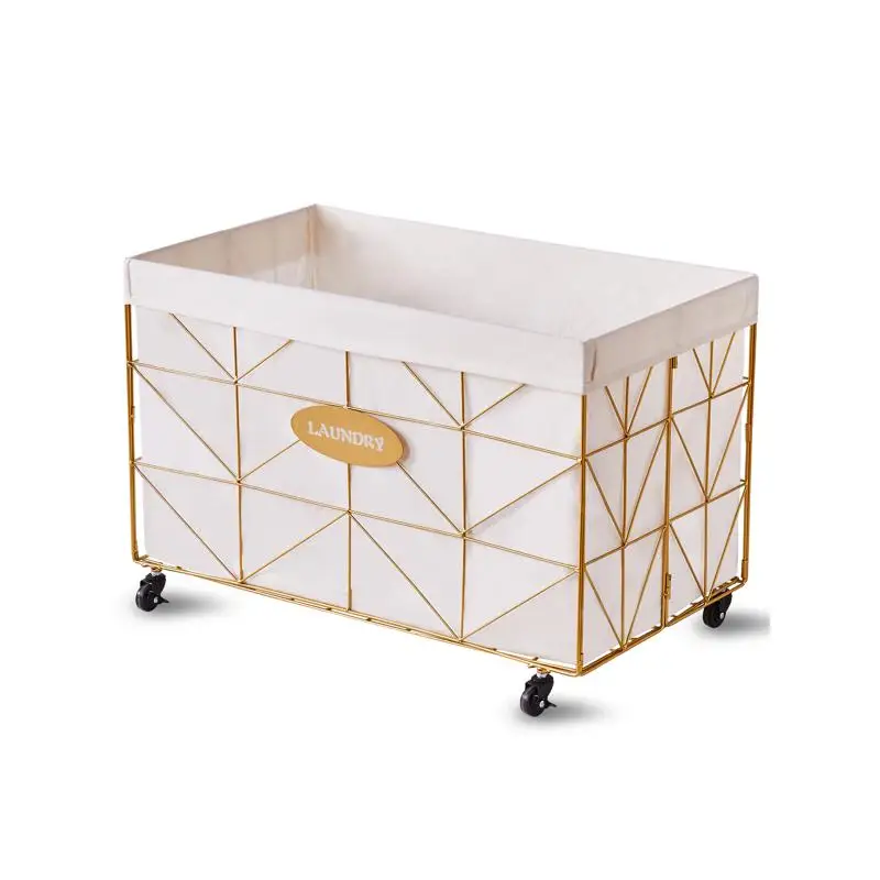 

Collapsible Laundry Basket with Wheels, Removable Liner for Easy Cleaning, Sturdy Metal Frame for Clothes Storage, 160L