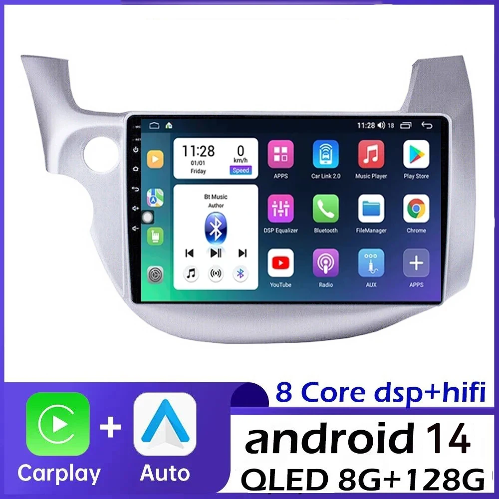 

2 Din Android 14 Car Radio for HONDA FIT JAZZ 2 2007 2008 - 2014 Multimedia Player 4G wireless Carplay Stereo GPS DVD Head Unit