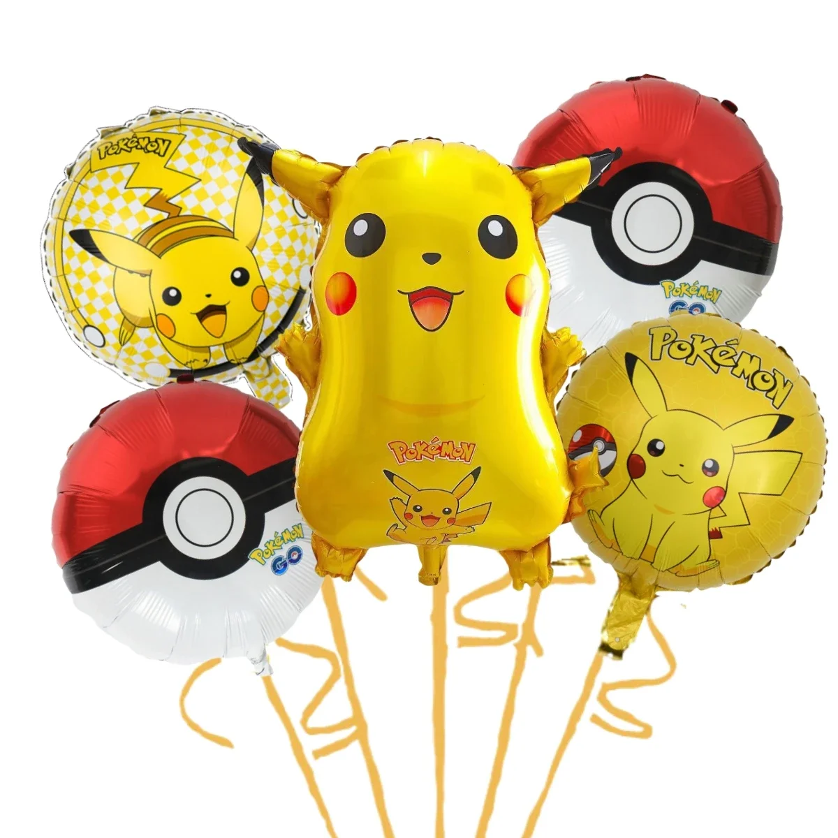 Pokemon Themed Pikachu Spray Dragon Children's Birthday Party Balloon Decoration Set Disposable Tableware With Hand Gift