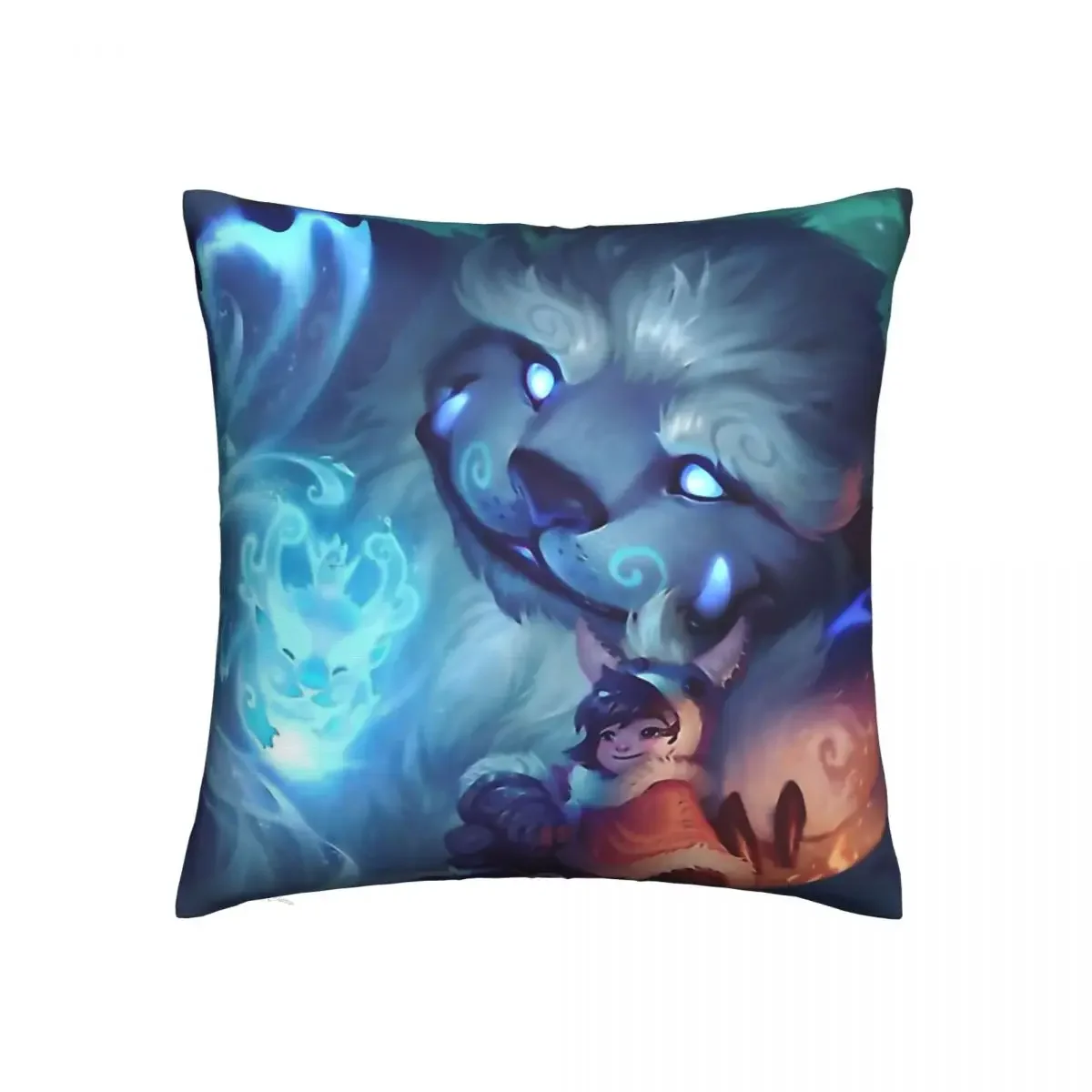 Nunu Willump Throw Pillow Case League Of Legends Game Backpack Coussin Covers DIY Printed Kawaii Home Decor