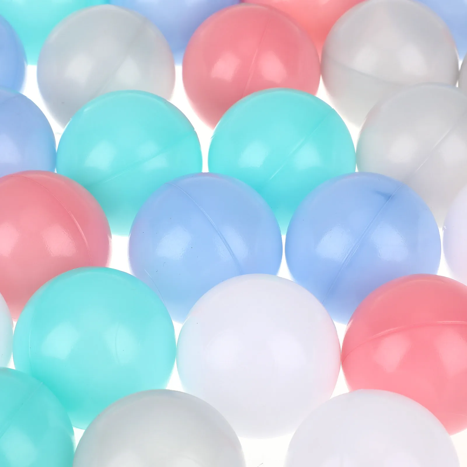 50Pcs Kids Ocean Ball Pack 10 Each of White Pink Grey Playpen Tent Pool Encourage Group Play Cooperation