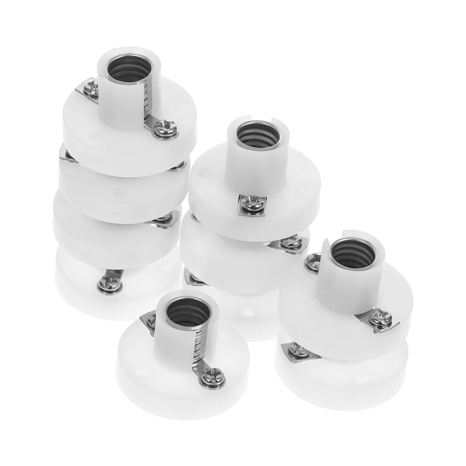 

10 Pcs Lamp Base Converter Mini LED Light Holder Small Bulb Socket Compact Design for Home Appliances ABS Material