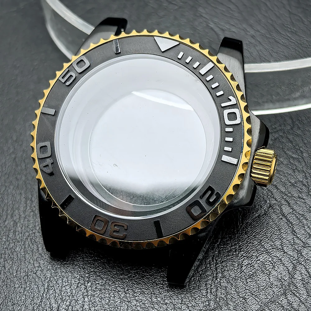 

Высококачественный черный корпус GMT с внутренним кольцом, 40,5 мм, мужской корпус для часов, подходит для механизма/циферблата NH35 NH36, автоматический, с прозрачной задней крышкой.