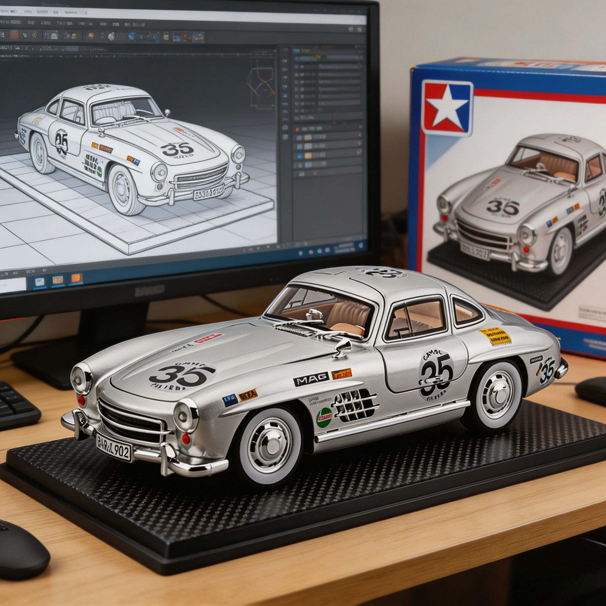 

Масштабная модель 1:18 Mercedes-Benz 300SL 35 # Винтажная классическая модель автомобиля из литого металла со звуком и светом, с функцией отката назад, детская игрушка, коллекционная модель для хобби