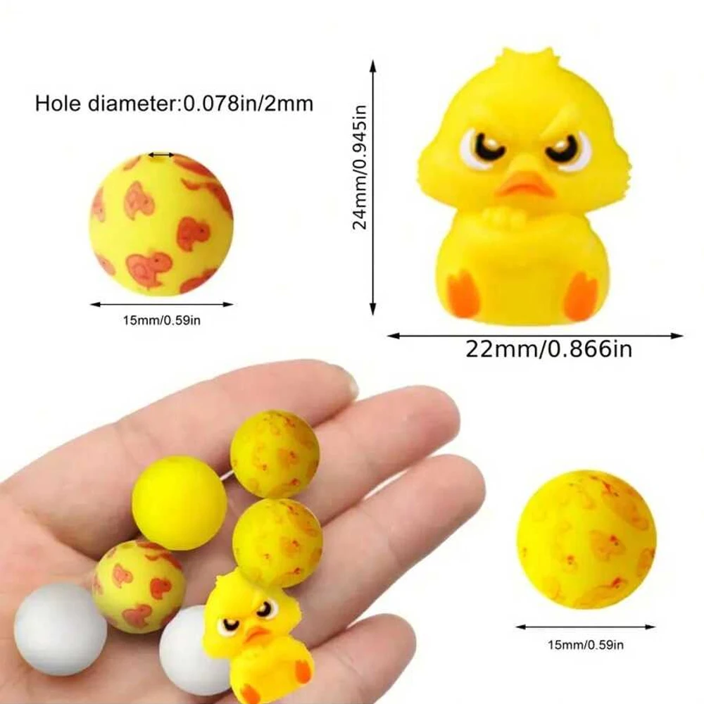 30-teiliges süßes 3D-Tier-Silikonperlen-Set – geeignet für Schmuck – Schlüsselanhänger und Heimdekoration