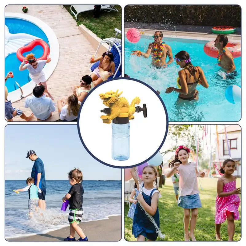 Wasserspritzer für Kinder, Drachen-Themen-Wasserflaschensprüher, Partygeschenke, Sommer, Outdoor-Pool-Spielzeug, auslaufsichere Wasserschütter für