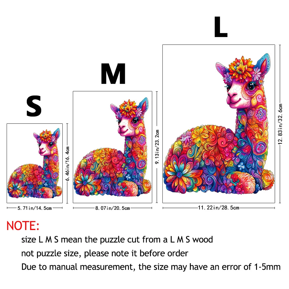 プレミアムアルパカ木製パズル：エレガントな白いギフトボックスに入った芸術的な頭脳を刺激するゲーム - 友人、家族、すべての人に最適なユニークなギフトアイデア