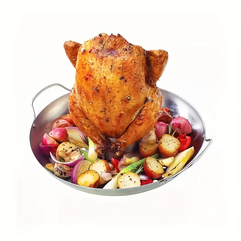 1pcs Large Stainless Steel Turkey Grill Perfect for Barbecue with Outdoor Cooking Durable Grill Tools