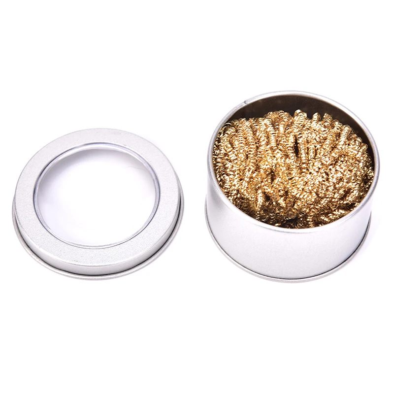 【LM】Cleaning Ball Desoldering Soldering Iron Mesh Filter Cleaning Nozzle Tip Copper Wire Cleaner Ball Metal Dross Box Clean Ball