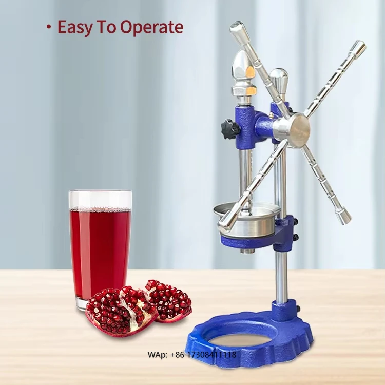 

Commercial Stainless Steel Manual Fruit Orange Lemon Pomegranate Cold Press Extractor with 4 Press Handles