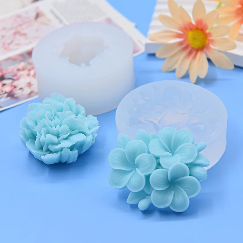 

2pcs Frangipani Flower Silicone Mold for Fondant, Chocolate, Candles & Plaster, DIY Craft Decor Mold