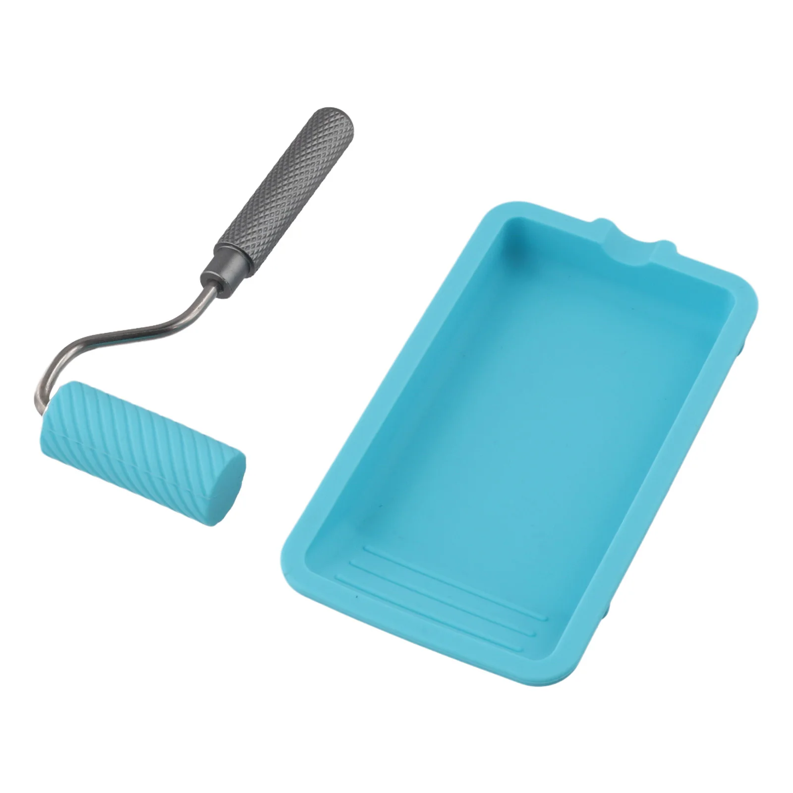 2 Piece Paint Roller Set With Silicone Tray For Wall Crafts Woodworking DIY Home Garden Hand Tools Painting Kit
